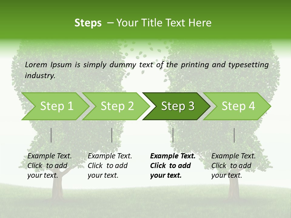 Exchange Leaves Cooperation PowerPoint Template