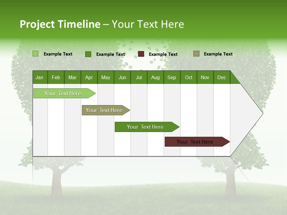 Exchange Leaves Cooperation PowerPoint Template