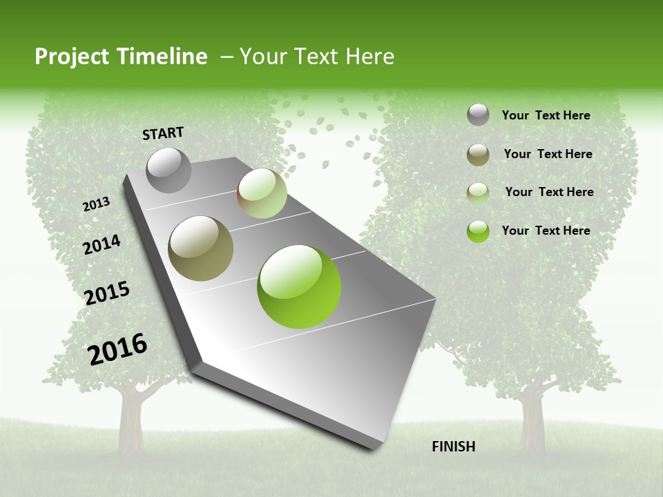 Exchange Leaves Cooperation PowerPoint Template