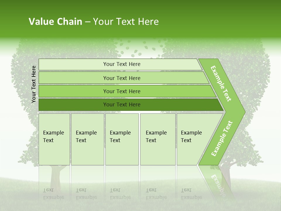 Exchange Leaves Cooperation PowerPoint Template