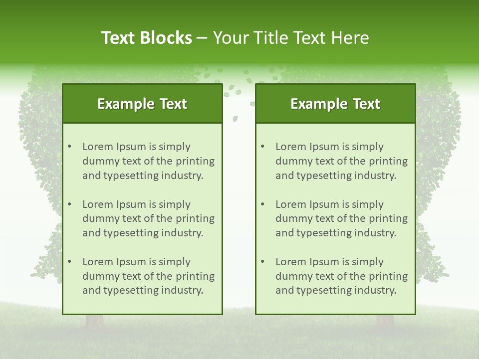 Exchange Leaves Cooperation PowerPoint Template