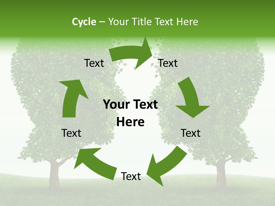 Exchange Leaves Cooperation PowerPoint Template