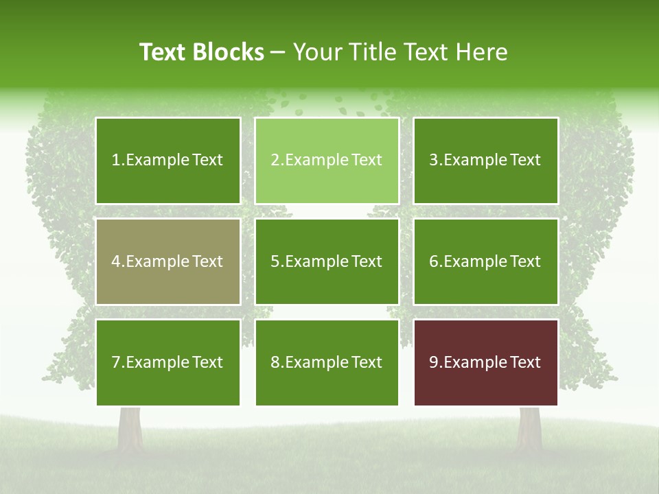 Exchange Leaves Cooperation PowerPoint Template
