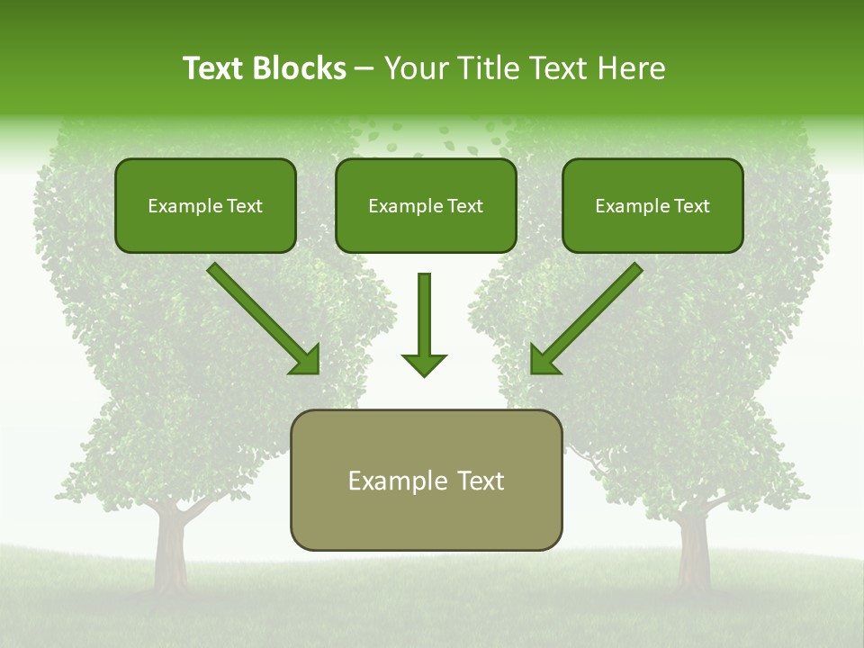 Exchange Leaves Cooperation PowerPoint Template
