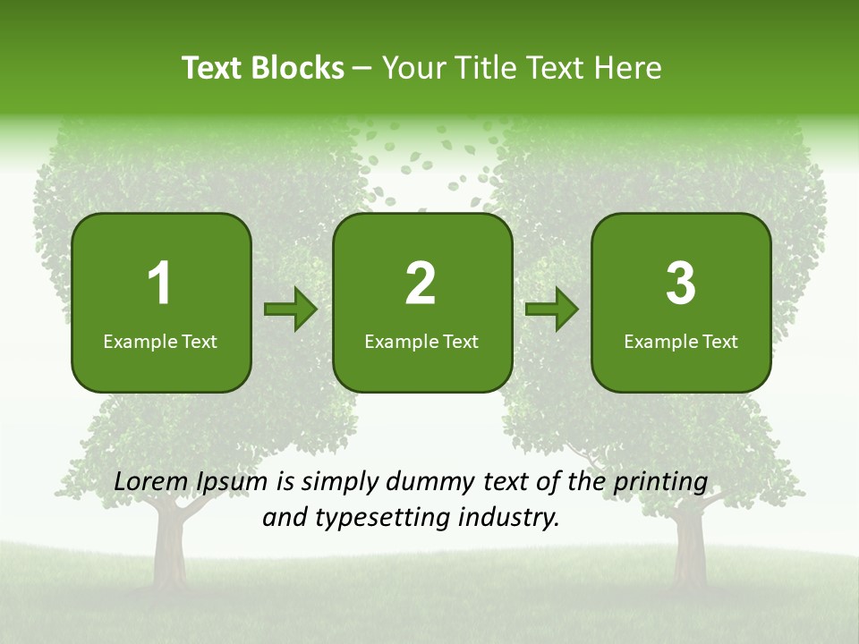 Exchange Leaves Cooperation PowerPoint Template