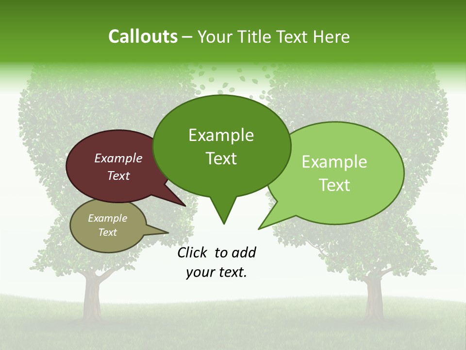 Exchange Leaves Cooperation PowerPoint Template