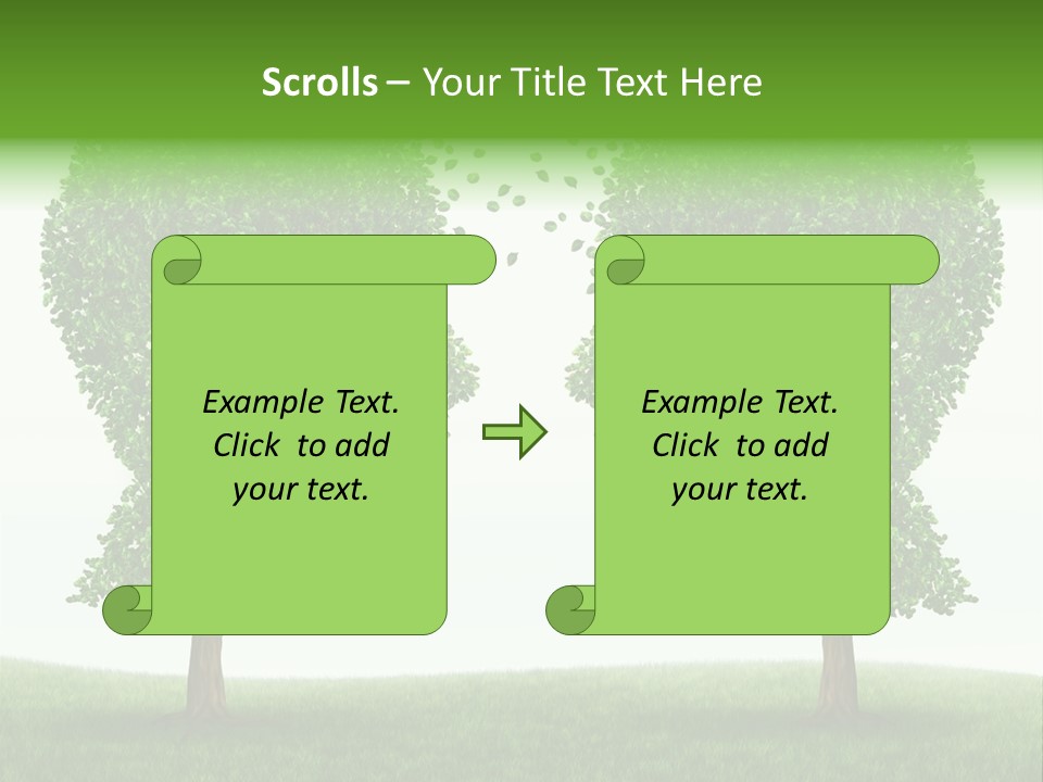 Exchange Leaves Cooperation PowerPoint Template