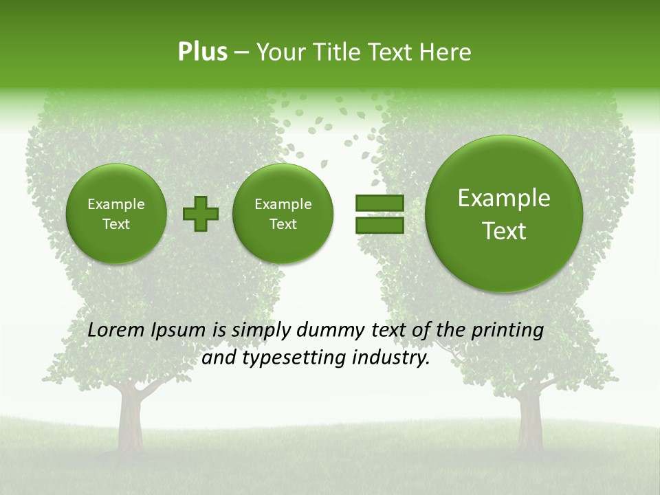 Exchange Leaves Cooperation PowerPoint Template