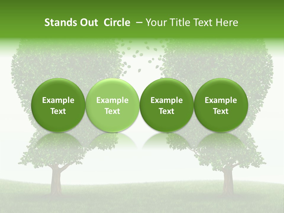 Exchange Leaves Cooperation PowerPoint Template