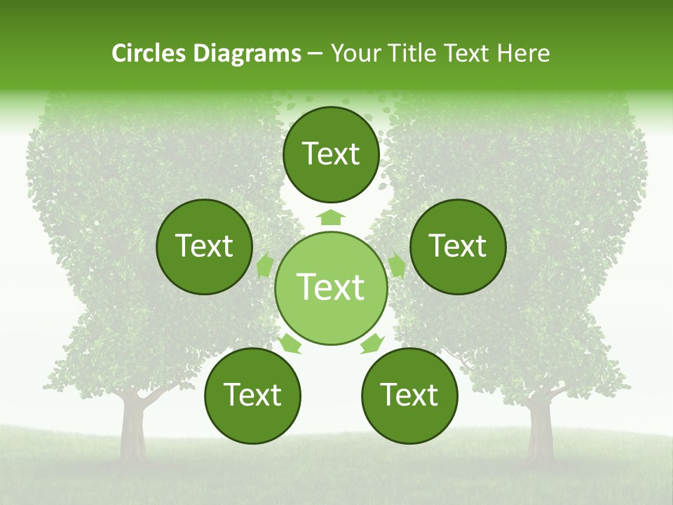 Exchange Leaves Cooperation PowerPoint Template