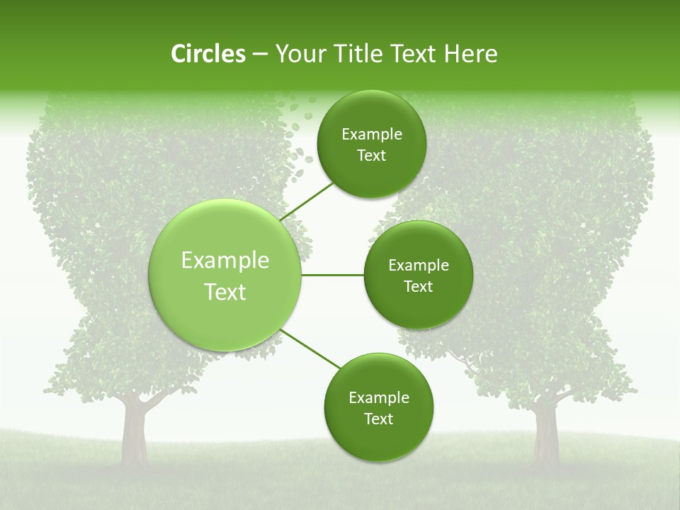 Exchange Leaves Cooperation PowerPoint Template