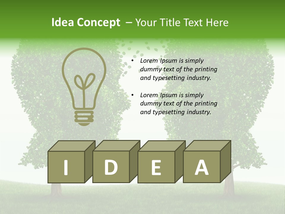 Exchange Leaves Cooperation PowerPoint Template