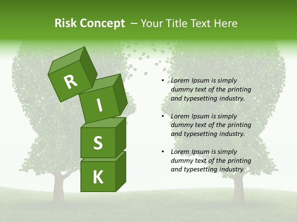 Exchange Leaves Cooperation PowerPoint Template