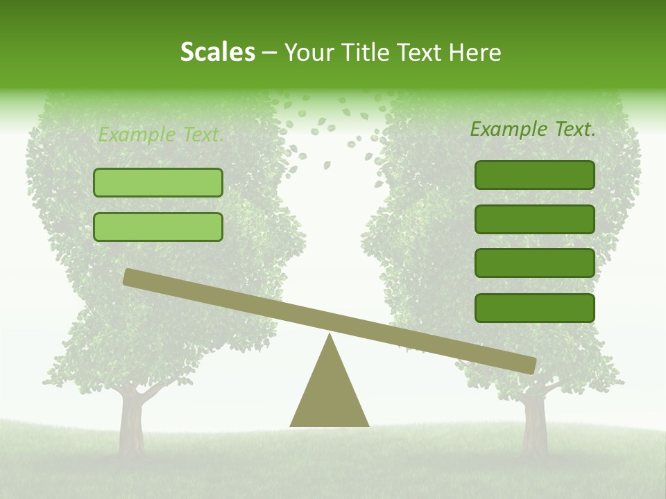 Exchange Leaves Cooperation PowerPoint Template
