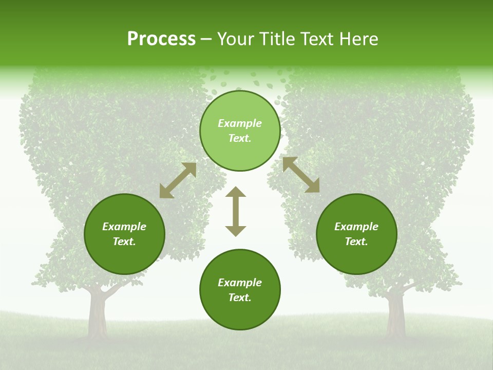 Exchange Leaves Cooperation PowerPoint Template