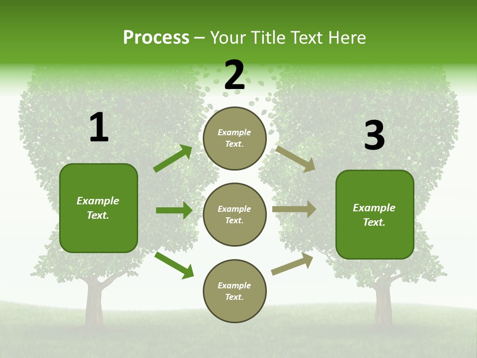 Exchange Leaves Cooperation PowerPoint Template