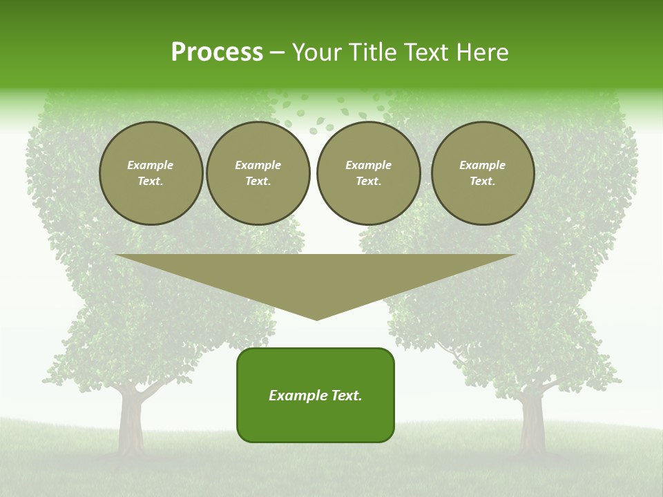 Exchange Leaves Cooperation PowerPoint Template
