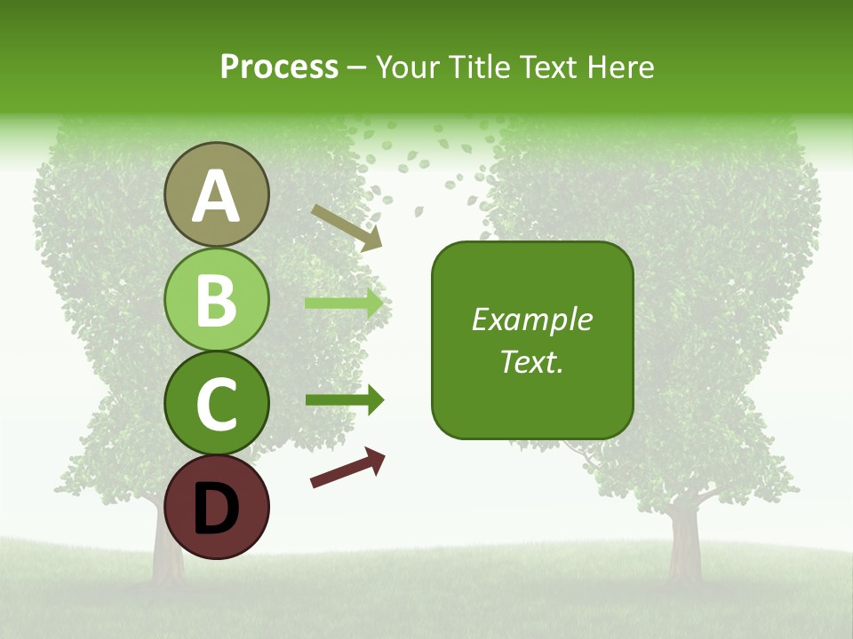 Exchange Leaves Cooperation PowerPoint Template