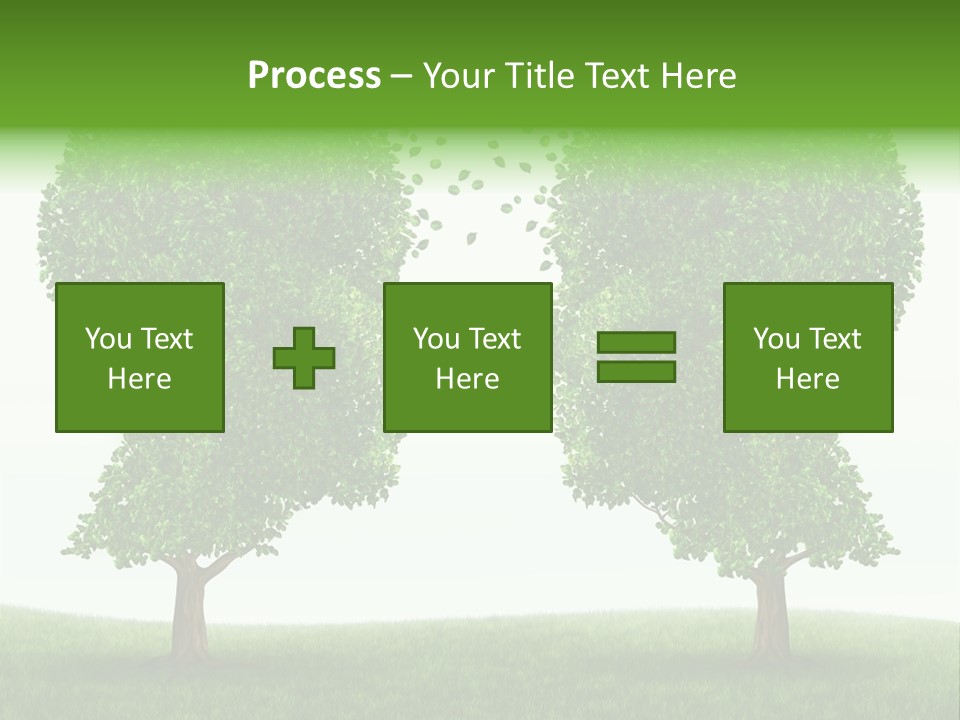 Exchange Leaves Cooperation PowerPoint Template