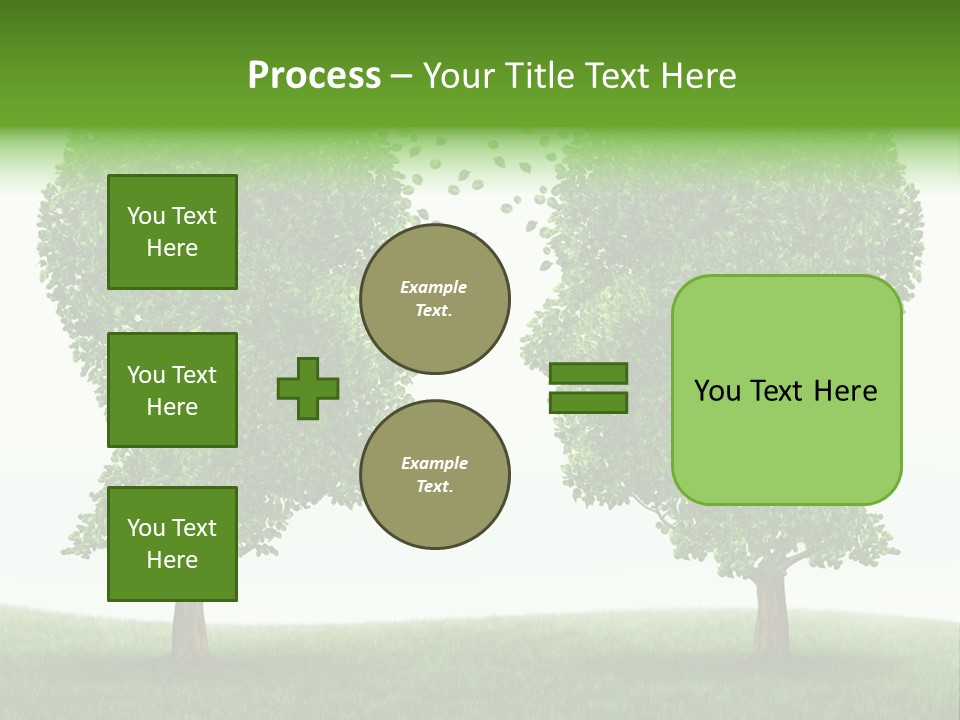 Exchange Leaves Cooperation PowerPoint Template