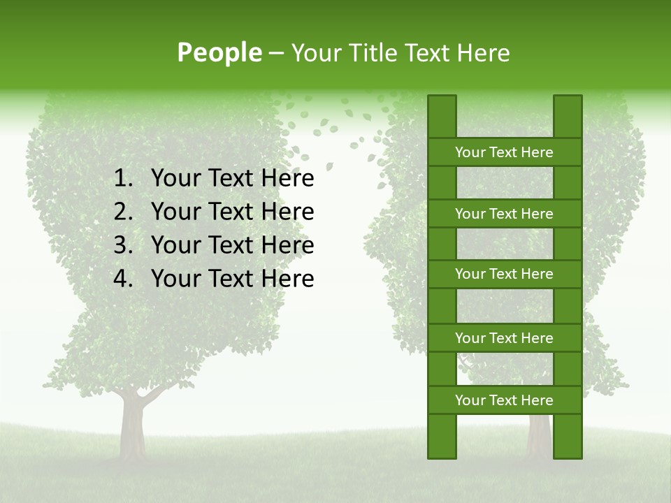 Exchange Leaves Cooperation PowerPoint Template