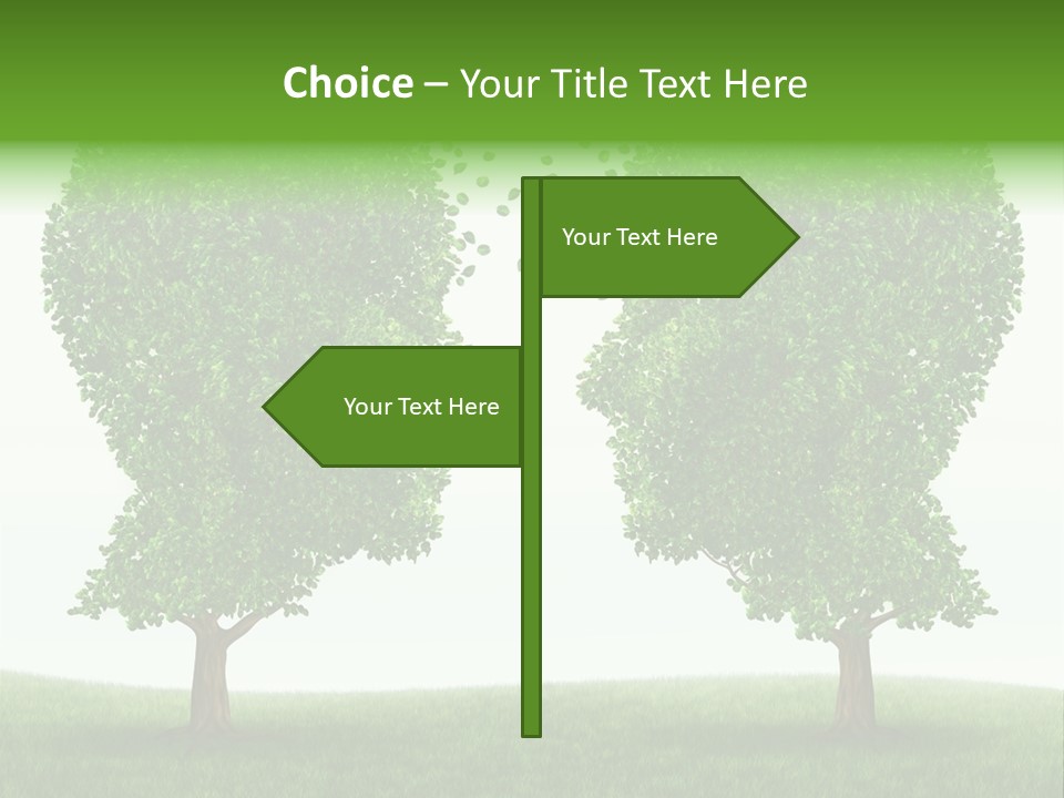 Exchange Leaves Cooperation PowerPoint Template