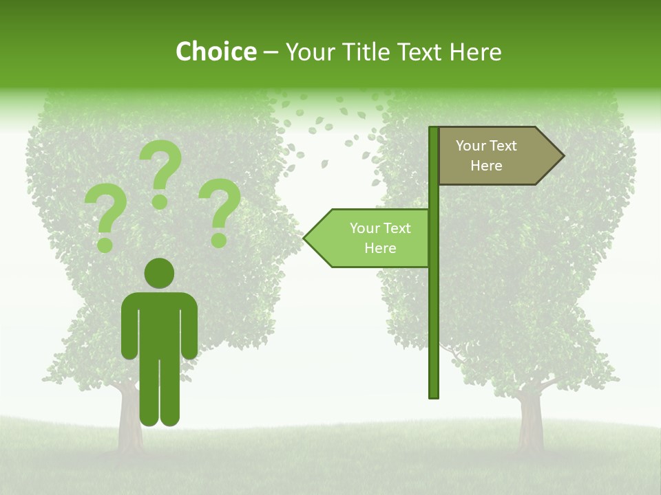Exchange Leaves Cooperation PowerPoint Template