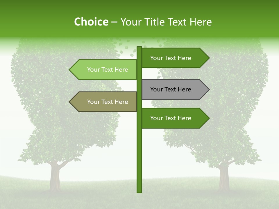 Exchange Leaves Cooperation PowerPoint Template