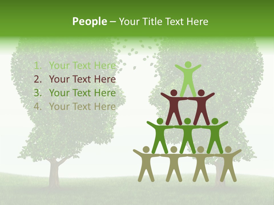 Exchange Leaves Cooperation PowerPoint Template