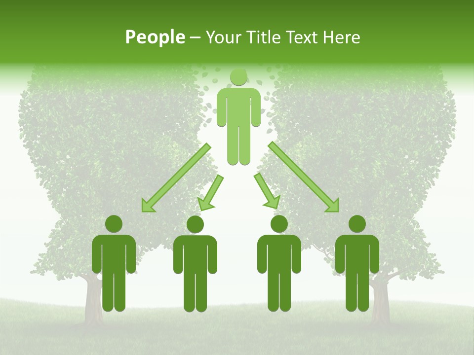 Exchange Leaves Cooperation PowerPoint Template