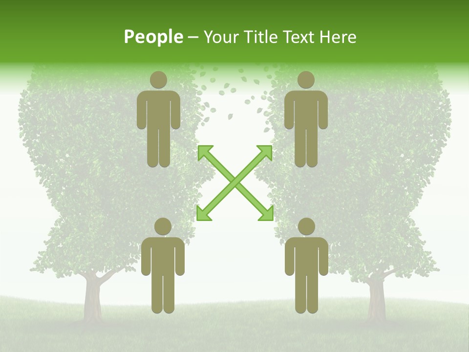 Exchange Leaves Cooperation PowerPoint Template