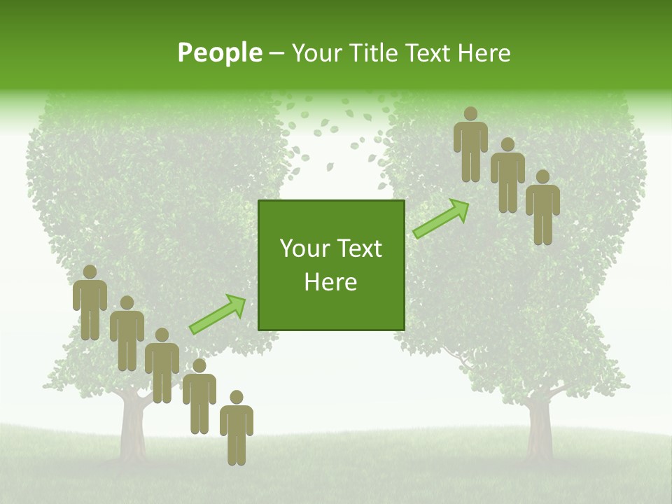 Exchange Leaves Cooperation PowerPoint Template