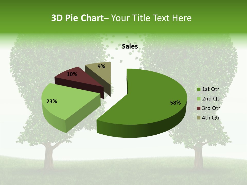 Exchange Leaves Cooperation PowerPoint Template