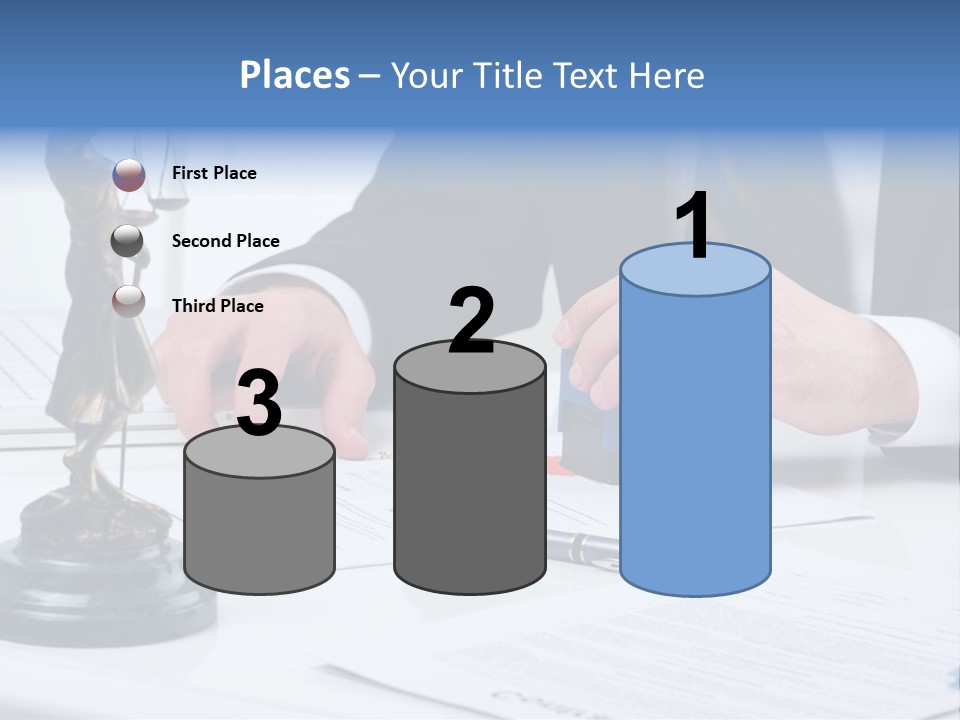 Text Stamp White PowerPoint Template