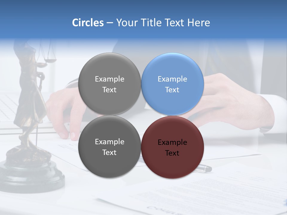 Text Stamp White PowerPoint Template