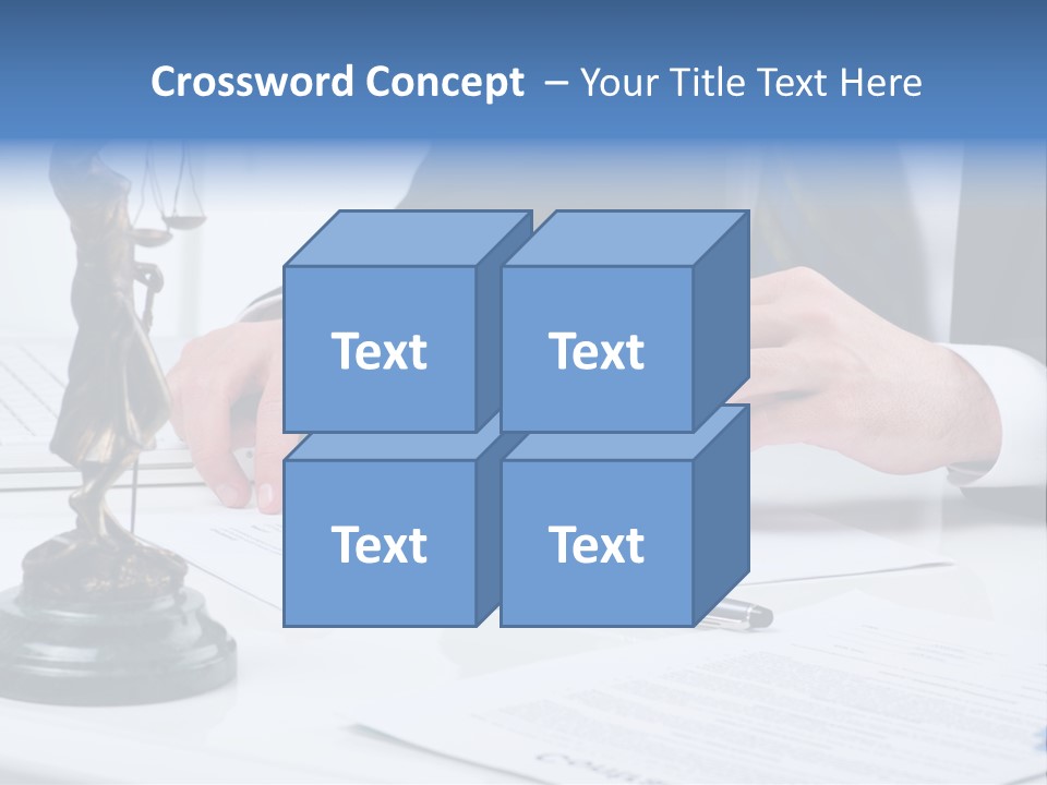 Text Stamp White PowerPoint Template