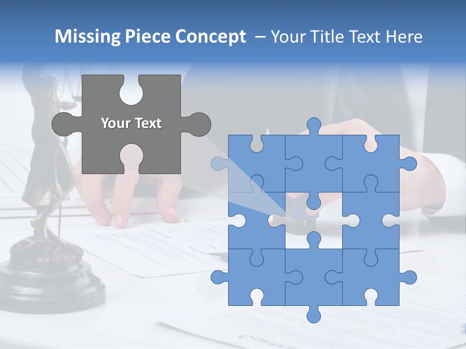 Text Stamp White PowerPoint Template