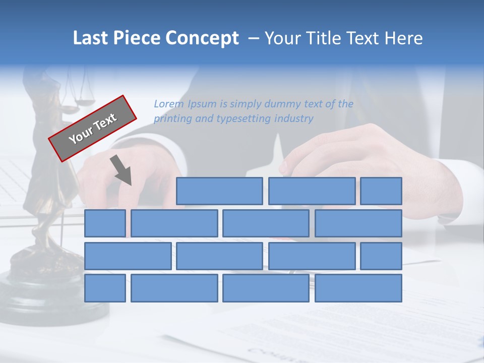 Text Stamp White PowerPoint Template