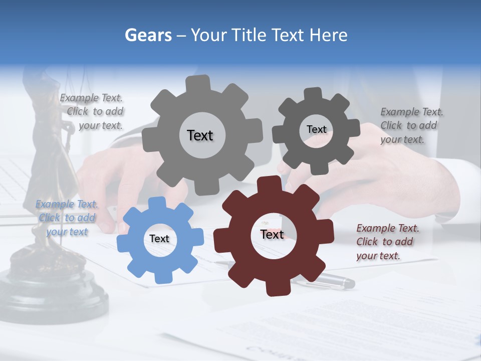 Text Stamp White PowerPoint Template