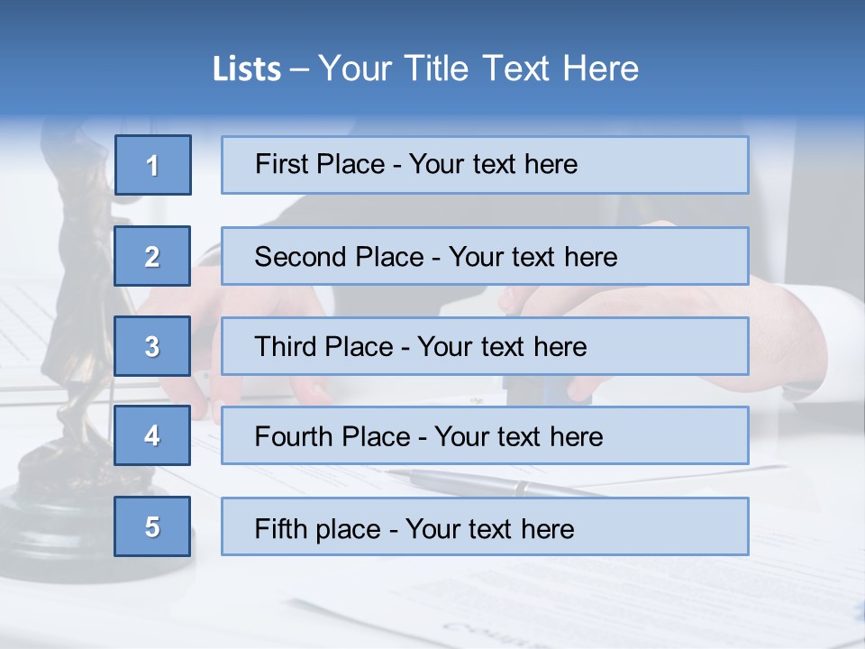 Text Stamp White PowerPoint Template