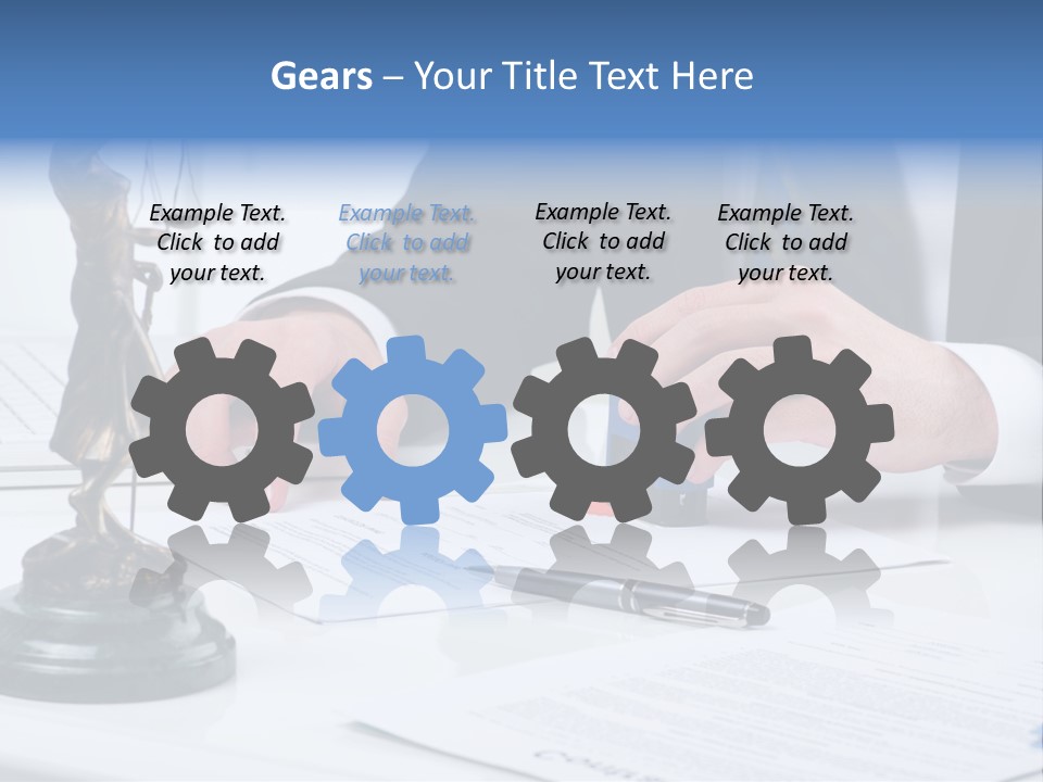 Text Stamp White PowerPoint Template