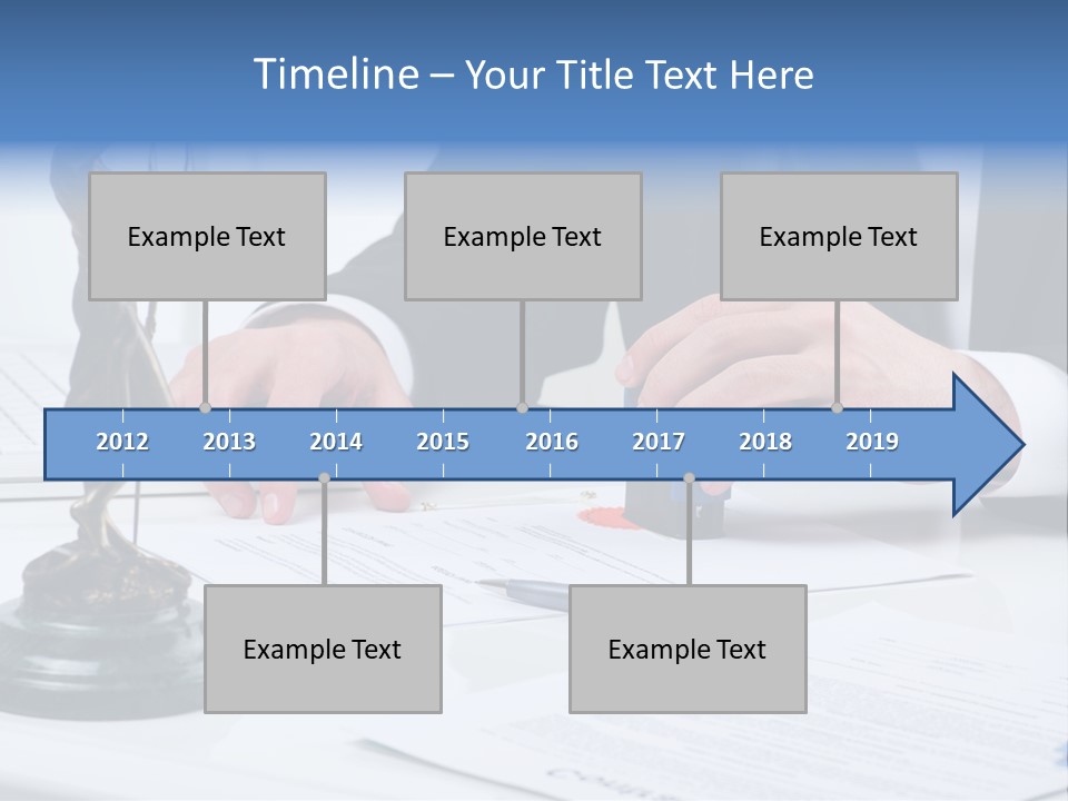 Text Stamp White PowerPoint Template