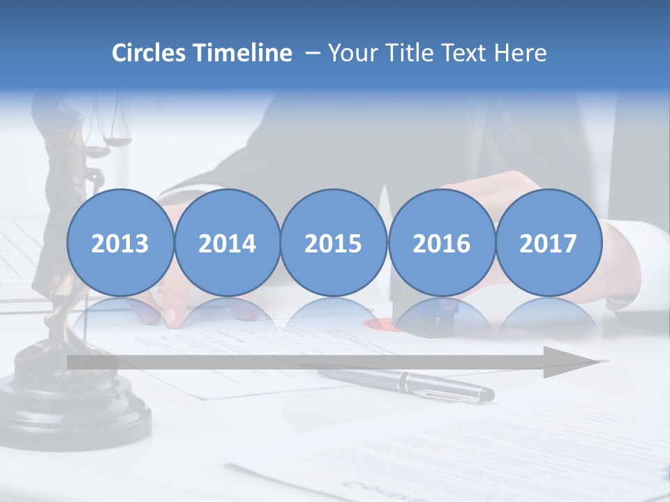 Text Stamp White PowerPoint Template