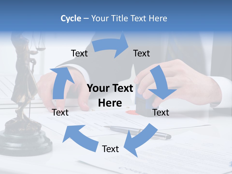 Text Stamp White PowerPoint Template