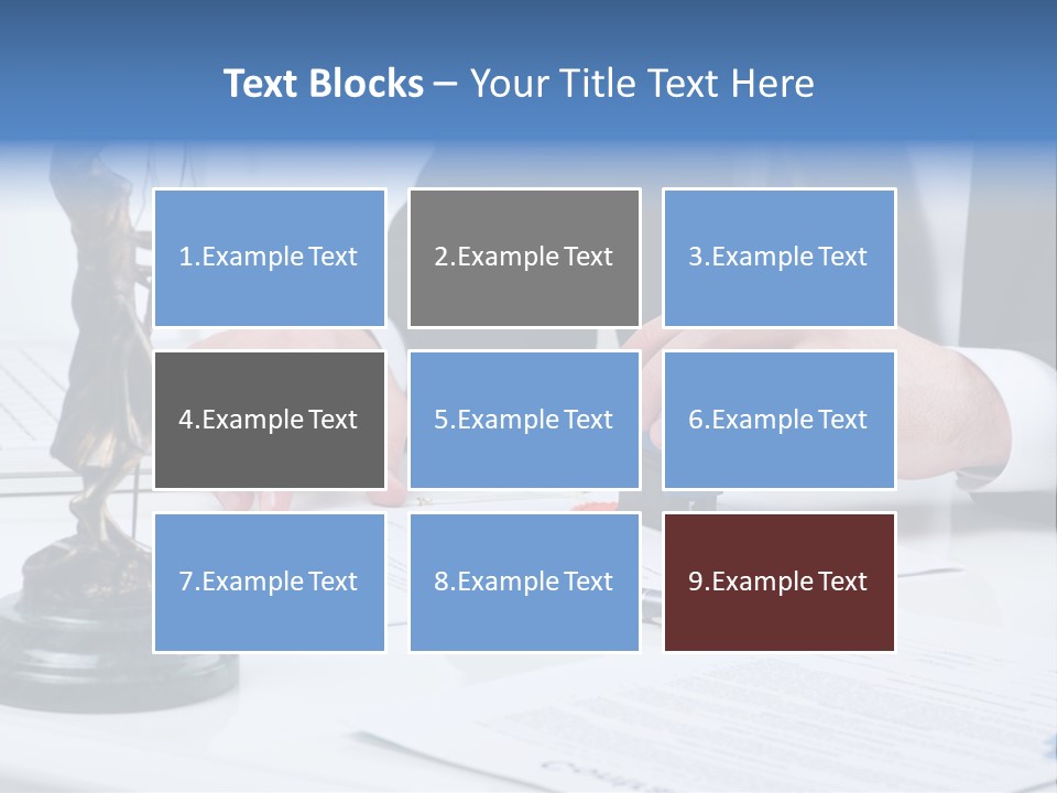 Text Stamp White PowerPoint Template