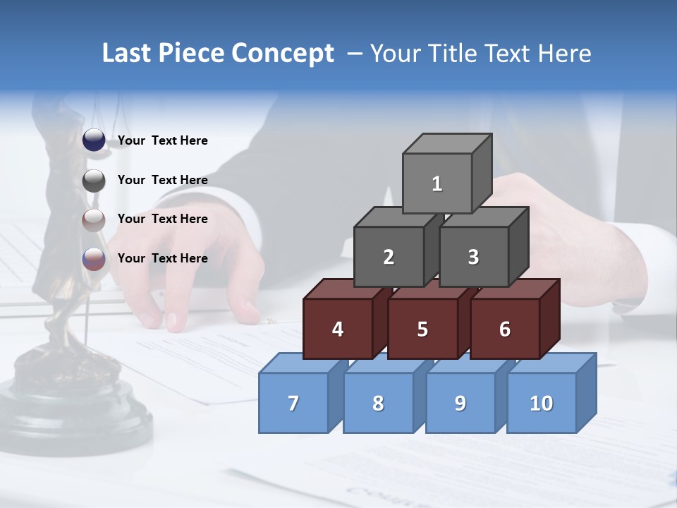 Text Stamp White PowerPoint Template