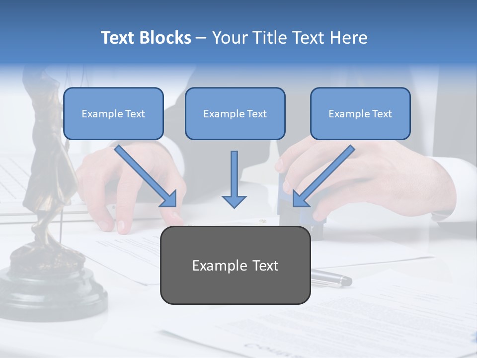 Text Stamp White PowerPoint Template
