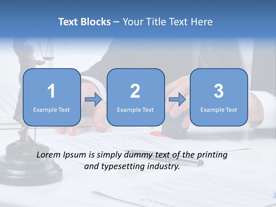 Text Stamp White PowerPoint Template