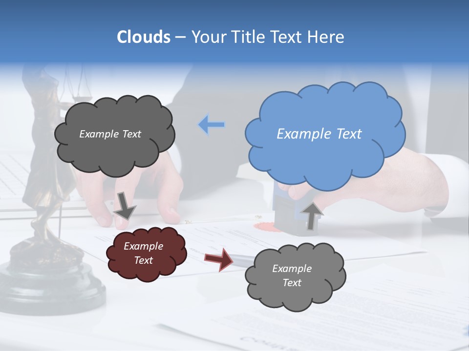 Text Stamp White PowerPoint Template