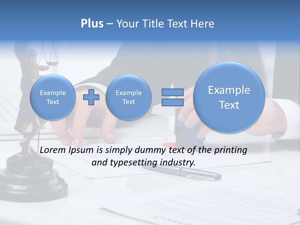 Text Stamp White PowerPoint Template